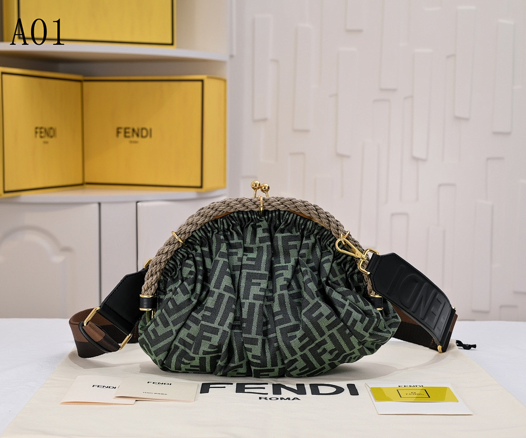 FENDI – Baguette FF Print Crossbody Bag #2255