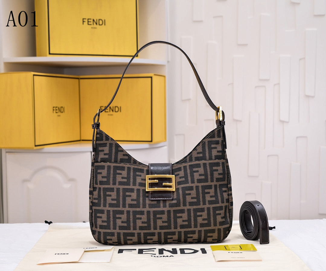 FENDI – Baguette – FF Monogram Tote #2518