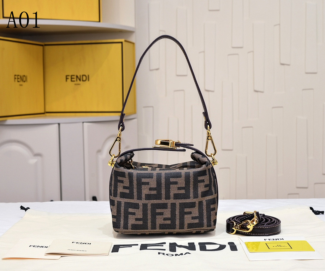 FENDI Baguette Mini – Zucca Canvas Shoulder Bag #2477