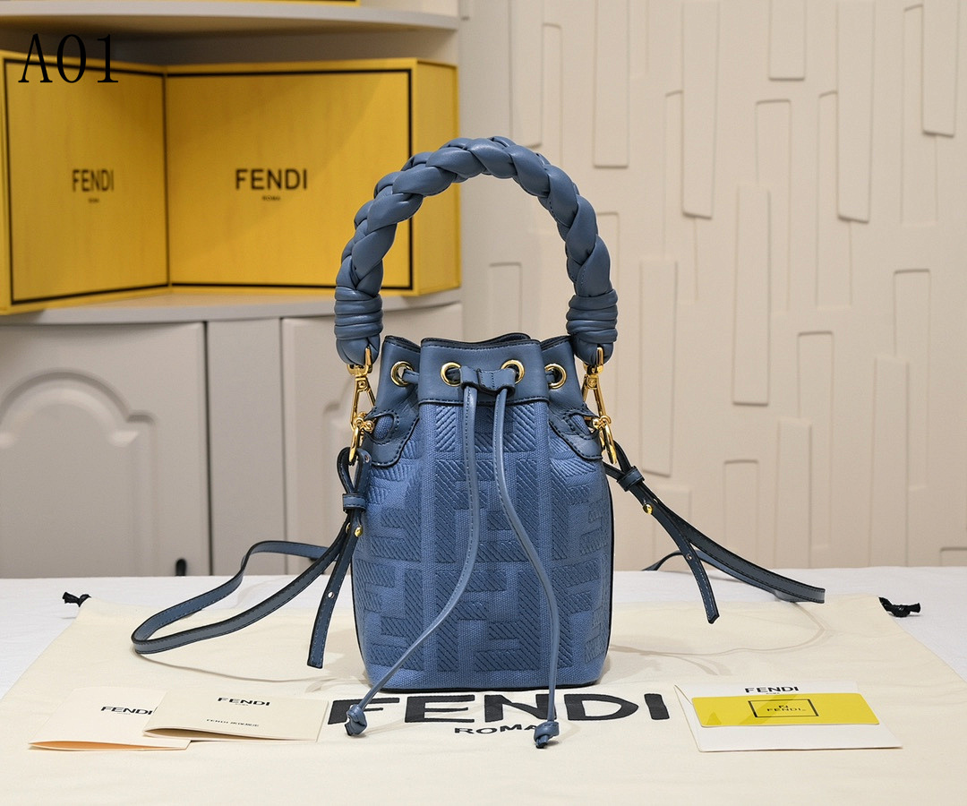 FENDI – Baguette Mini Drawstring Bucket Bag #2294