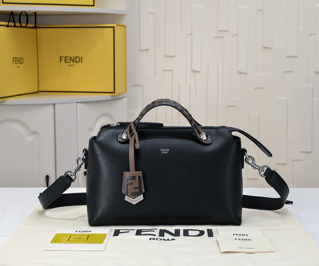 FENDI – Baguette Mini – Black Leather Tote #2392
