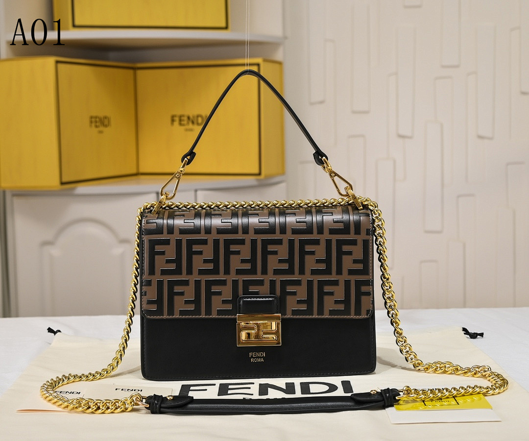 FENDI – Baguette FF Logo Shoulder Bag #2370