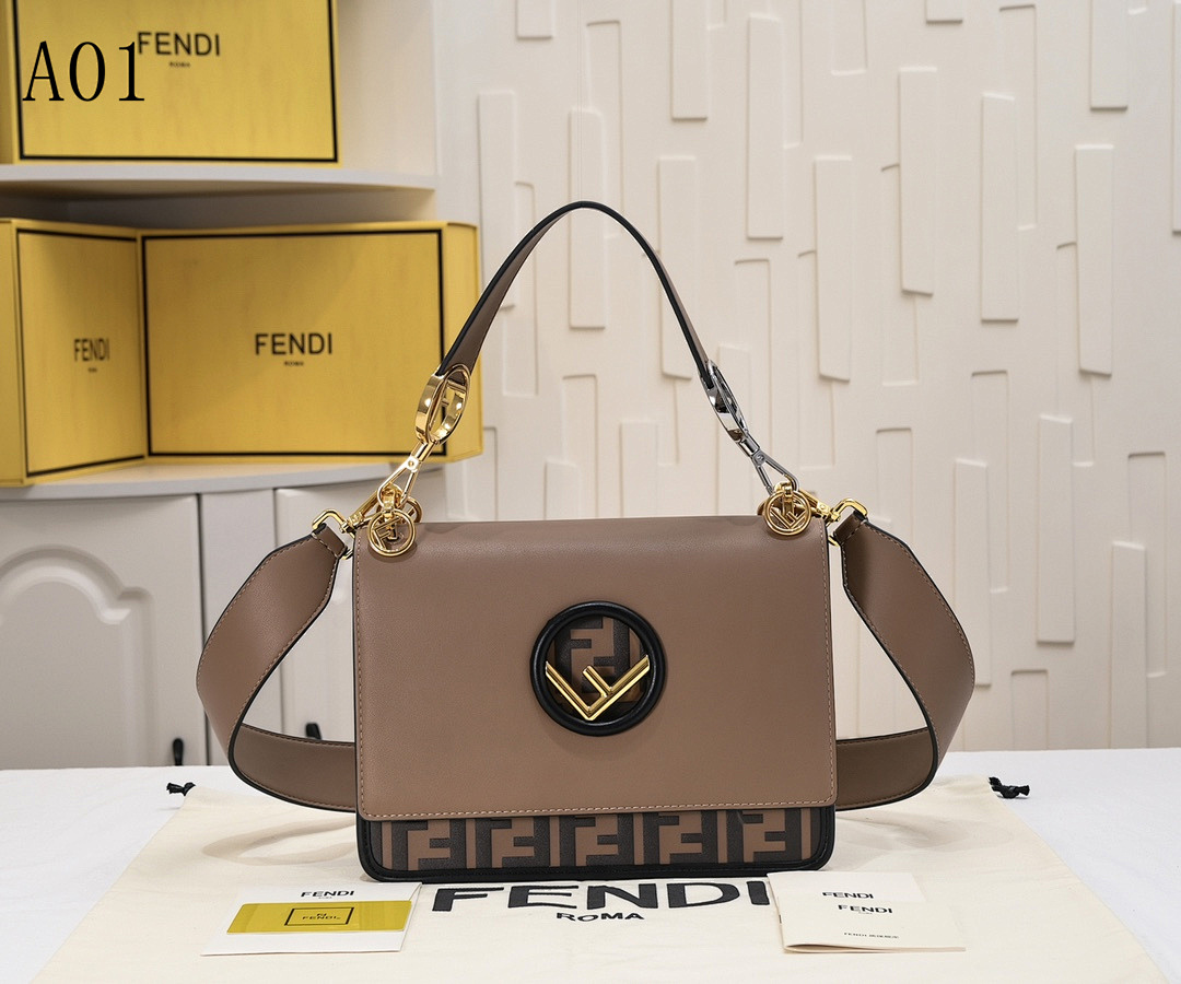 FENDI – Baguette FF Logo Shoulder Bag #2388