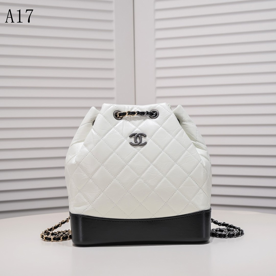 Chan3l Classic Quilted Drawstring Backpack #2636