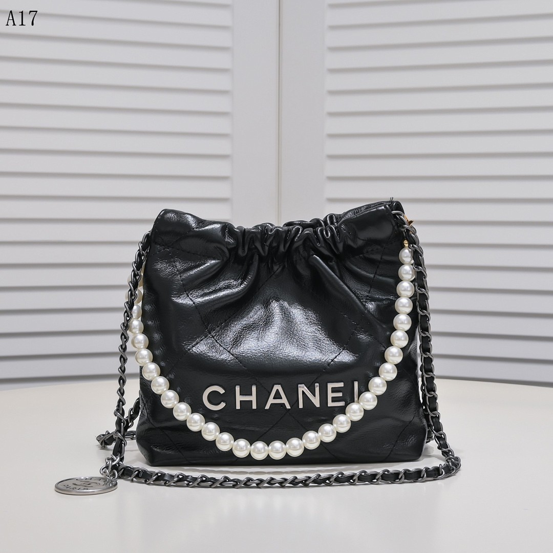 Chan3l Classic Quilted Drawstring Bag #2858