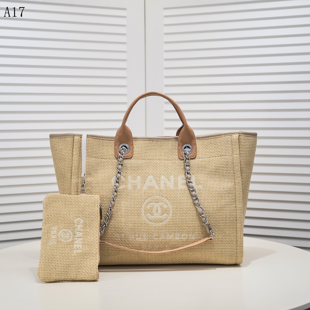 Chan3l A17 Tote Bag with Matching Pouch #2976