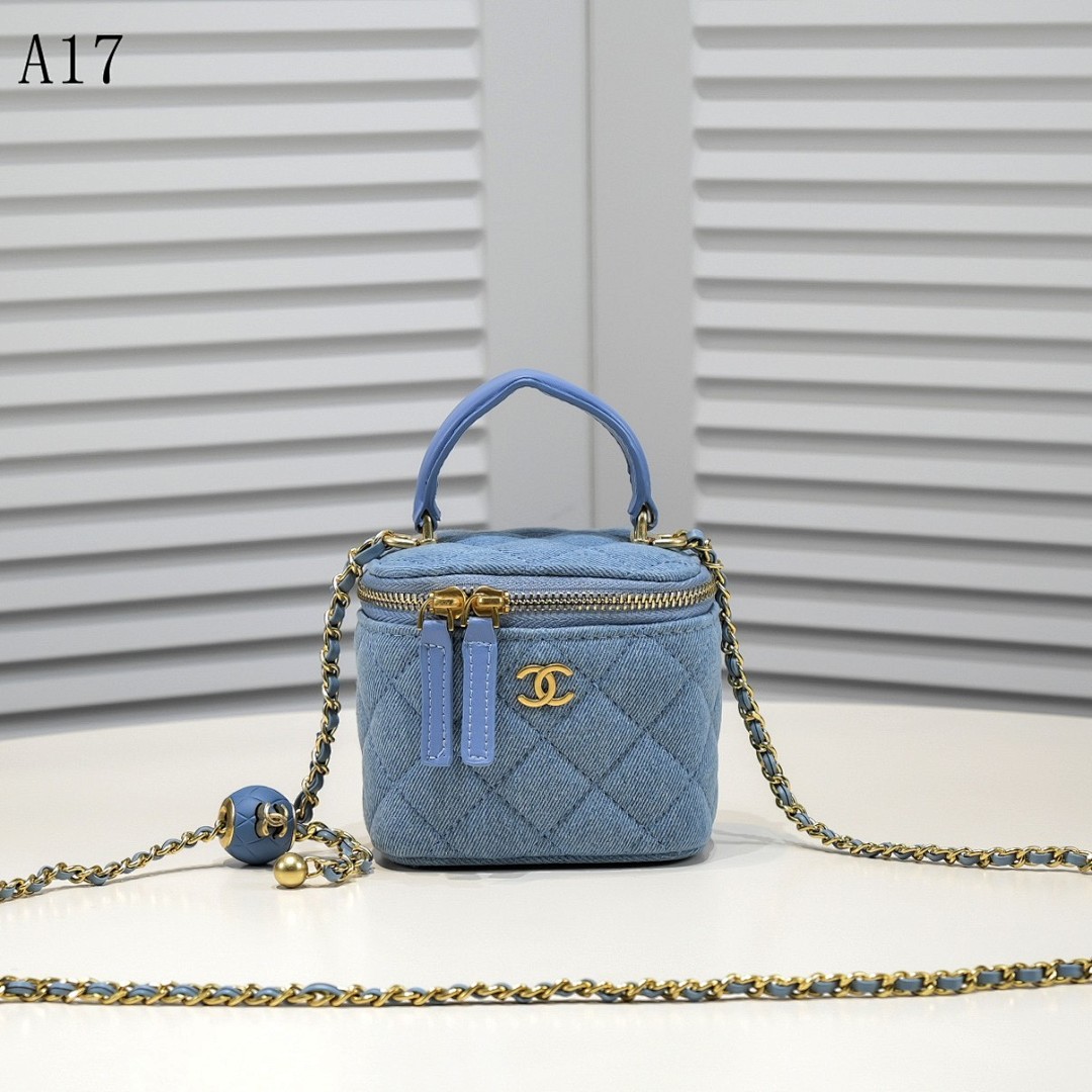 Chan3l Mini Round Denim Bag #2808