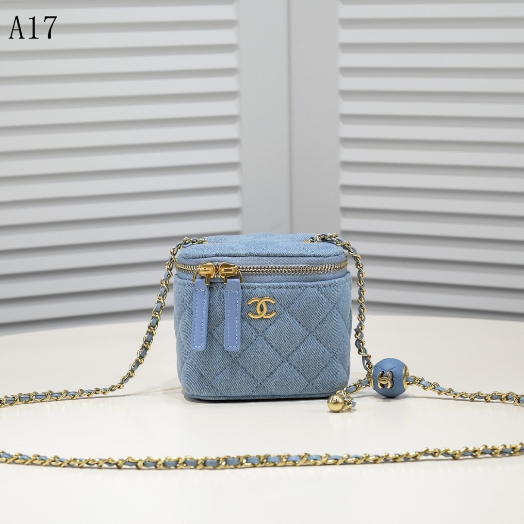 Chan3l Classic Quilted Denim Mini Camera Bag #2767 1 Chan3l Classic Quilted Denim Mini Camera Bag #2767