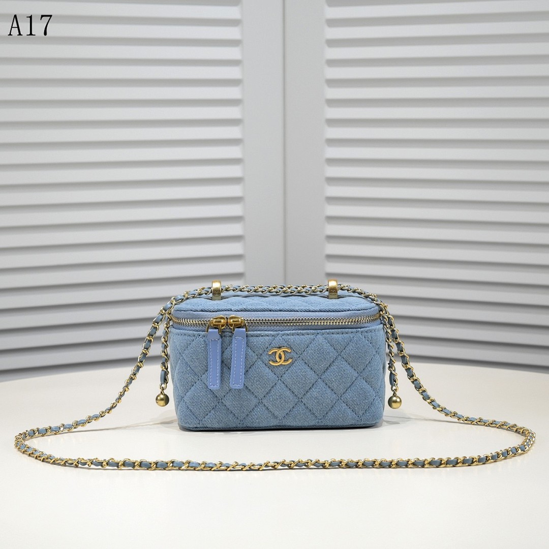 Chan3l Classic Quilted Denim Crossbody Bag #2735