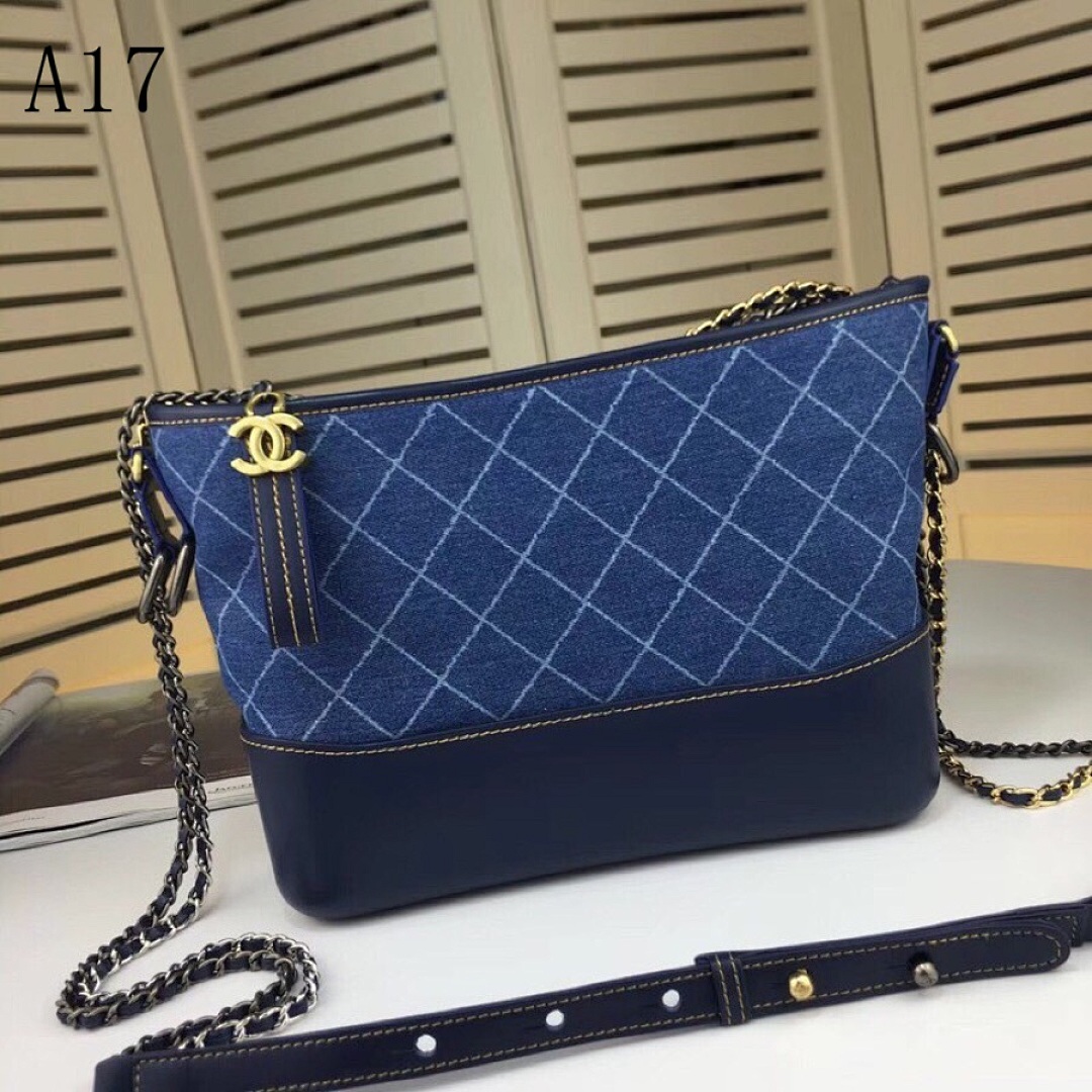 Chan3l Classic Quilted Denim Shoulder Bag #2843