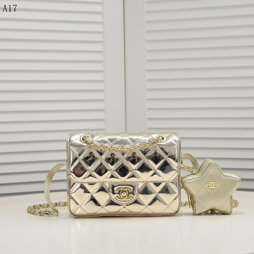 Chan3l Classic Quilted Crossbody Bag with Star Charm #2654 1 Chan3l Classic Quilted Crossbody Bag with Star Charm #2654