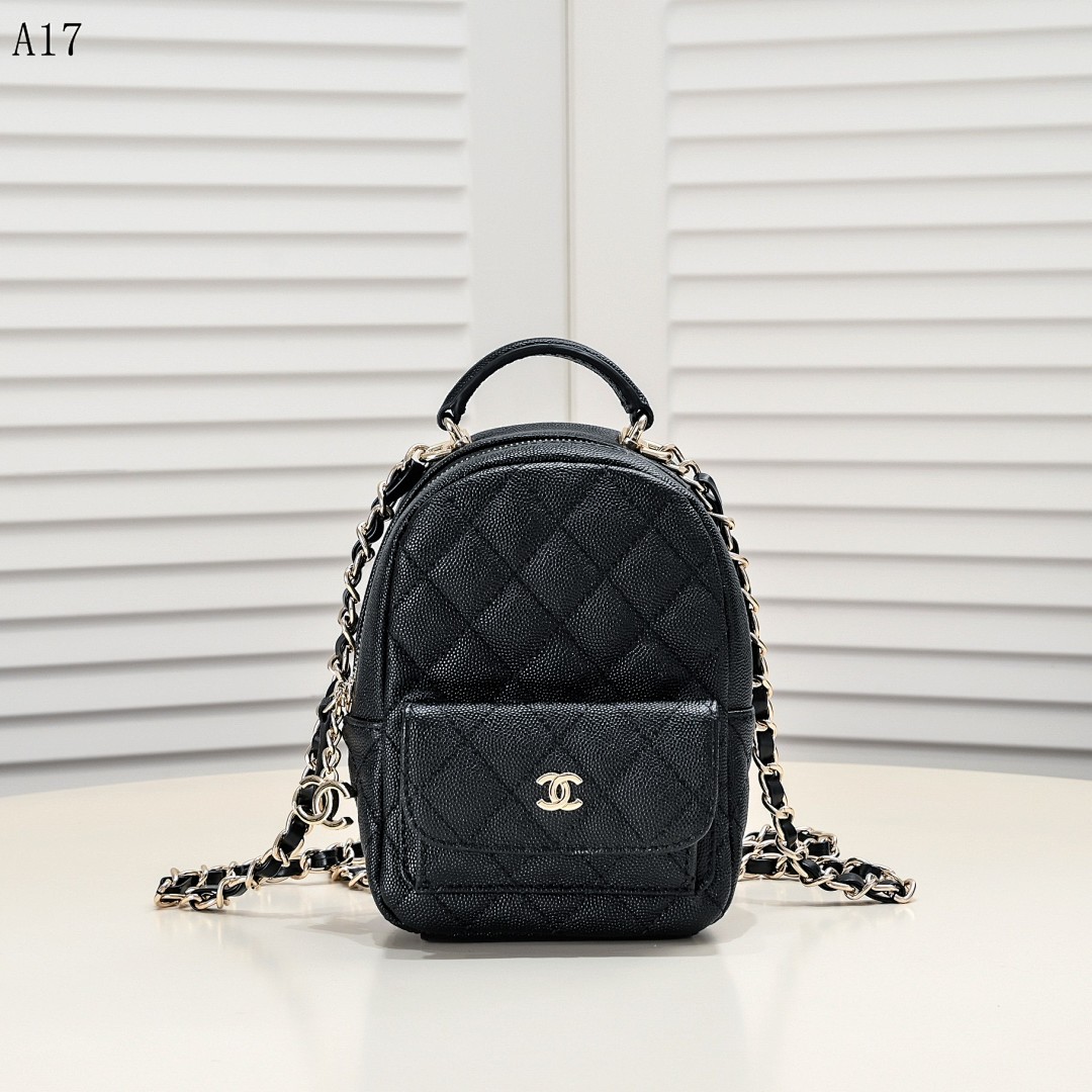 Chan3l Classic Quilted Mini Backpack #2764