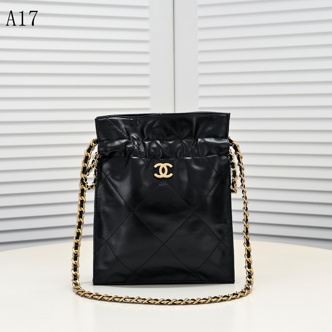Chan3l Classic Quilted Drawstring Bag #2697