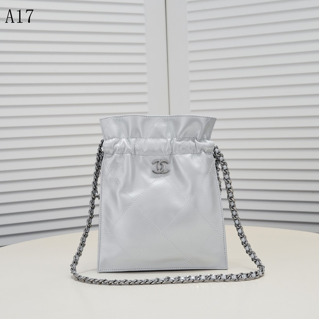 Chan3l Classic Quilted Drawstring Bag #2647