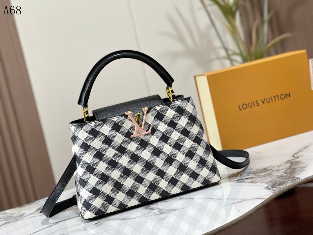 LVutton + A68 + Damier Azur Capucine Bag #3647