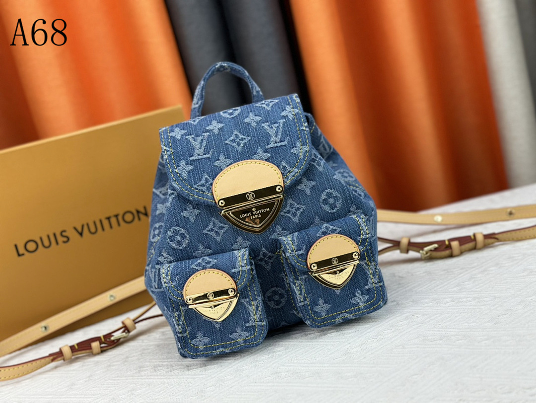 LVutton A68 Denim Mini Backpack #3884