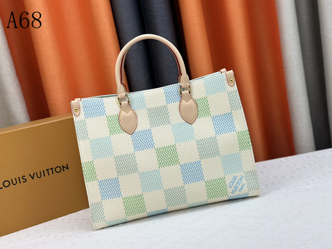 LVutton A68 Damier Azur Tote Bag #4509 1 LVutton A68 Damier Azur Tote Bag #4509