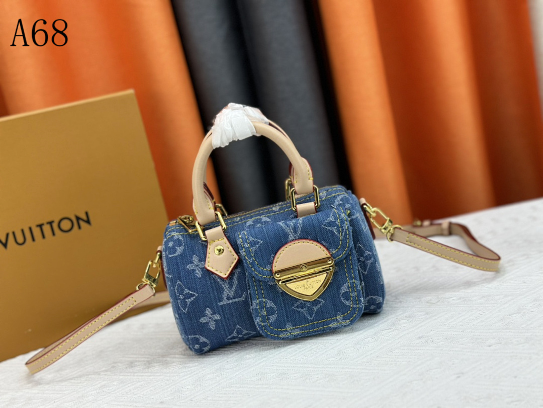 LVutton A68 Denim Mini Bag #4414