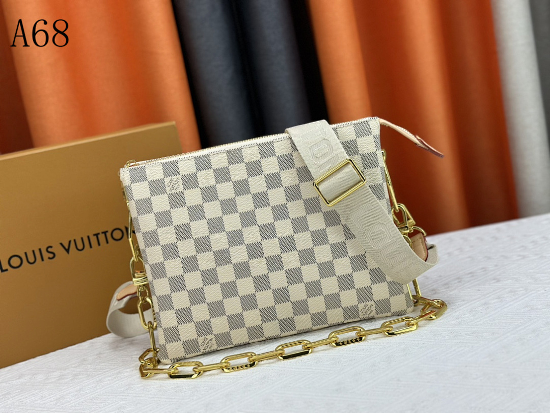 LVutton A68 Damier Azur Crossbody Bag #3809