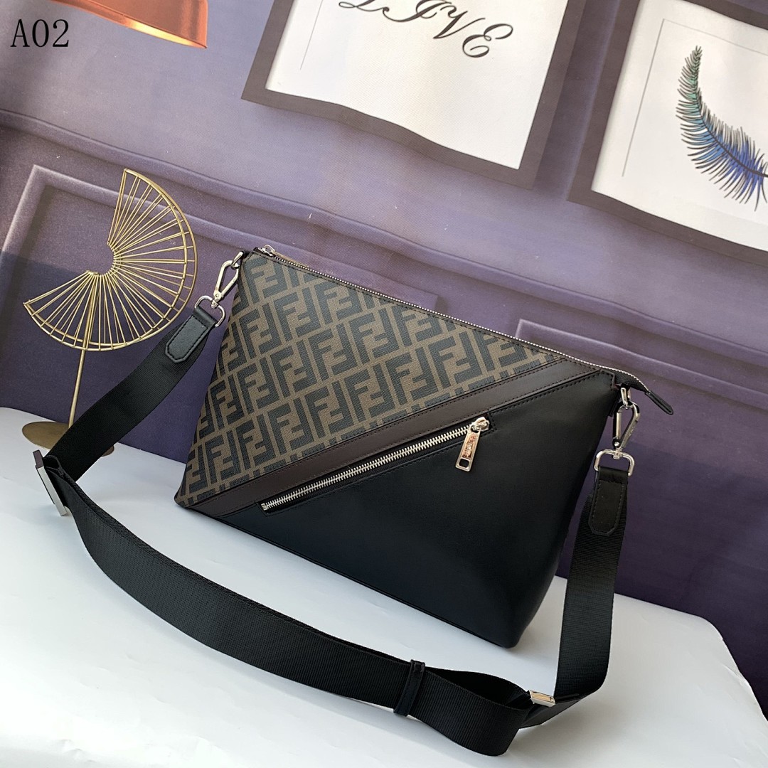 F3ndii + Baguette + FF Logo Print Crossbody Bag #2381