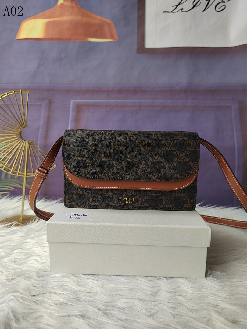 C3linee Triomphe Monogram Crossbody Bag #1437