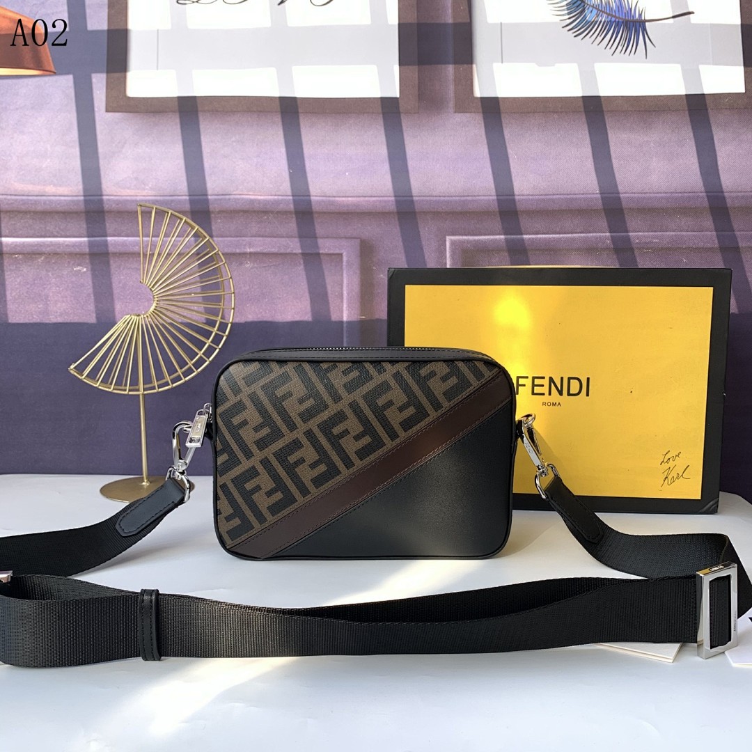 FENDI Baguette FF Logo Crossbody Bag #2468