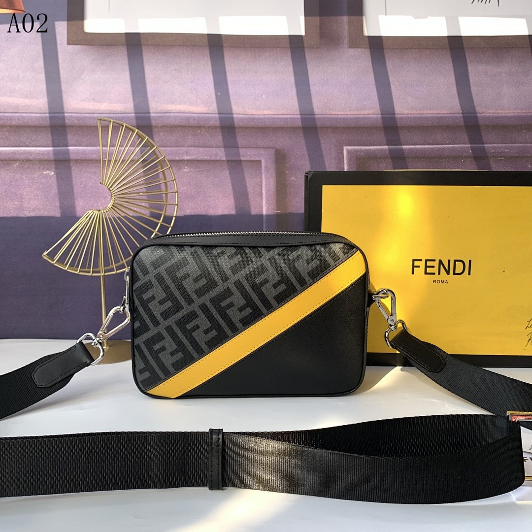 FENDI + Baguette + FF Logo Crossbody Bag #2479