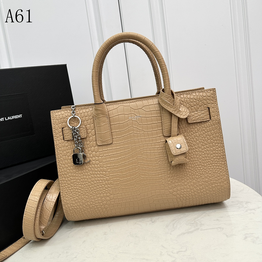 SntLaurent + A61 + Crocodile-Embossed Tote Bag #4985