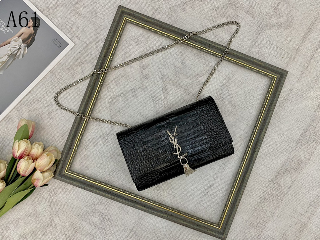 SntLaurent A61 Crocodile-Embossed Clutch #5021 1 SntLaurent A61 Crocodile-Embossed Clutch #5021