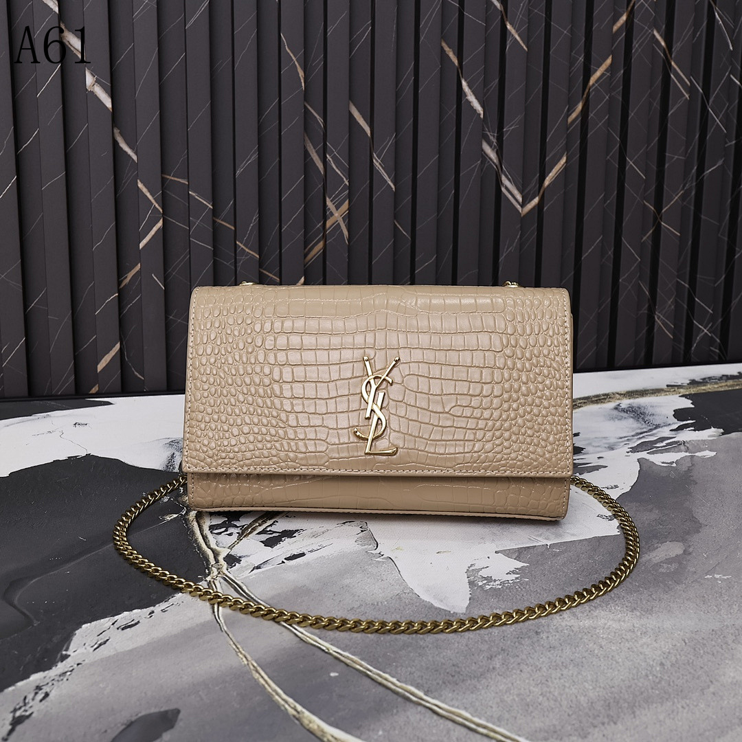 SntLaurent A61 Crocodile-Embossed Clutch #4997