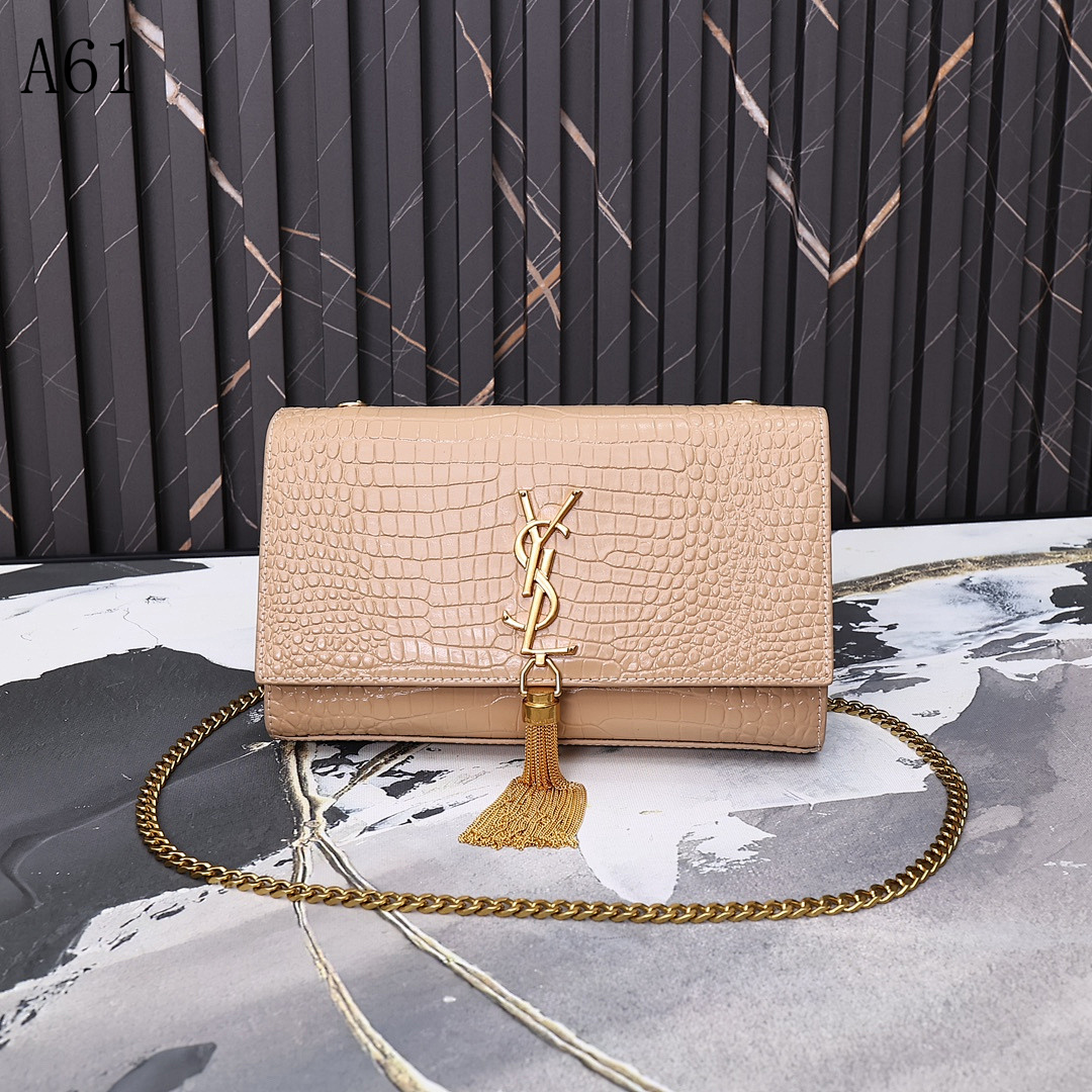 SntLaurent A61 Crocodile-Embossed Clutch #5135