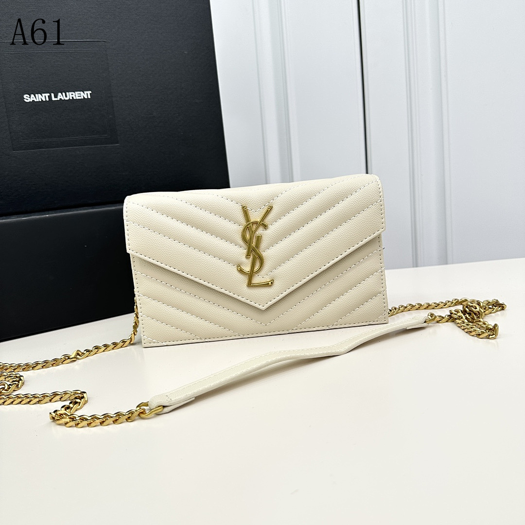 SntLaurent A61 Monogram Wallet on Chain #5107