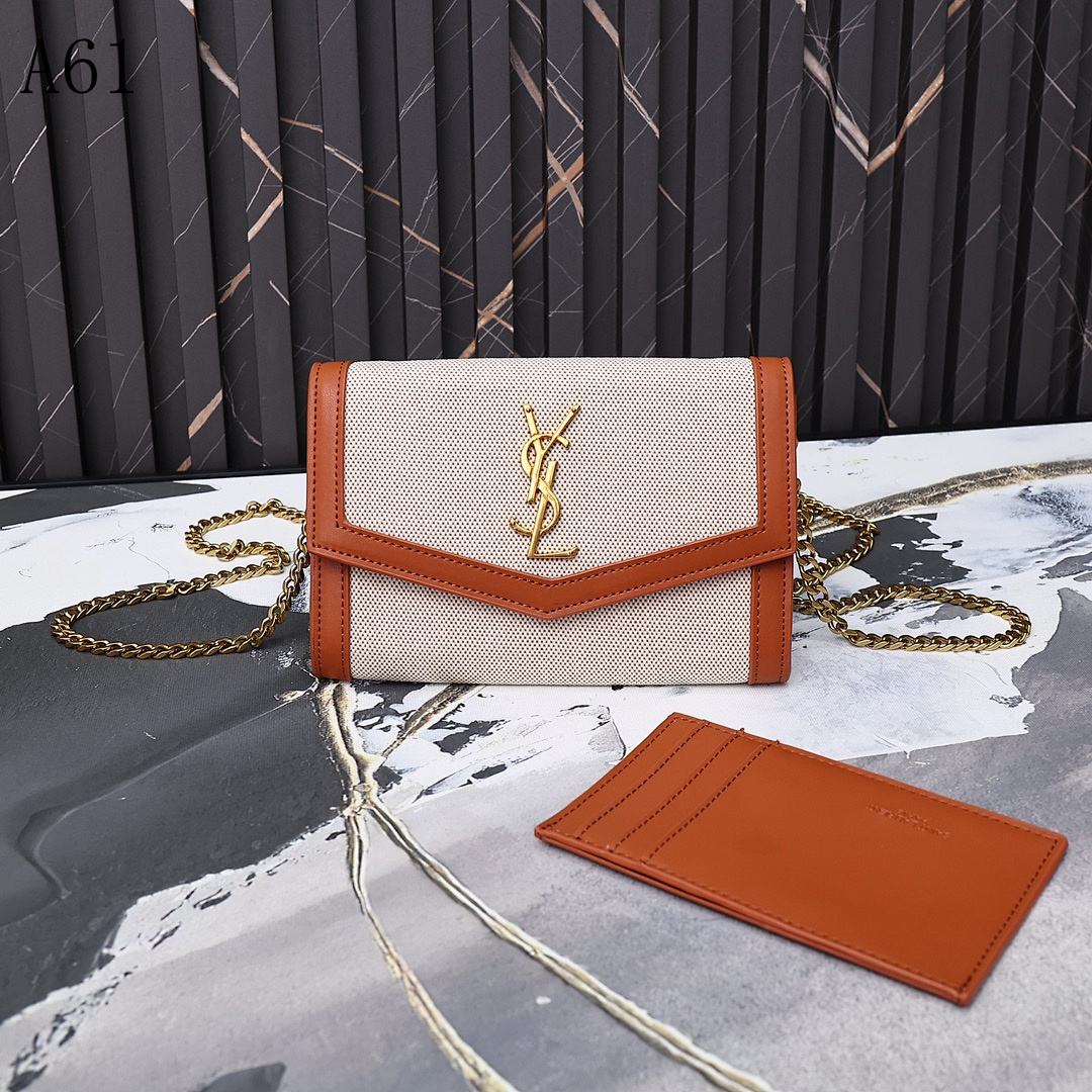YSL + A61 + Monogram Chain Clutch #5071 1 YSL + A61 + Monogram Chain Clutch #5071