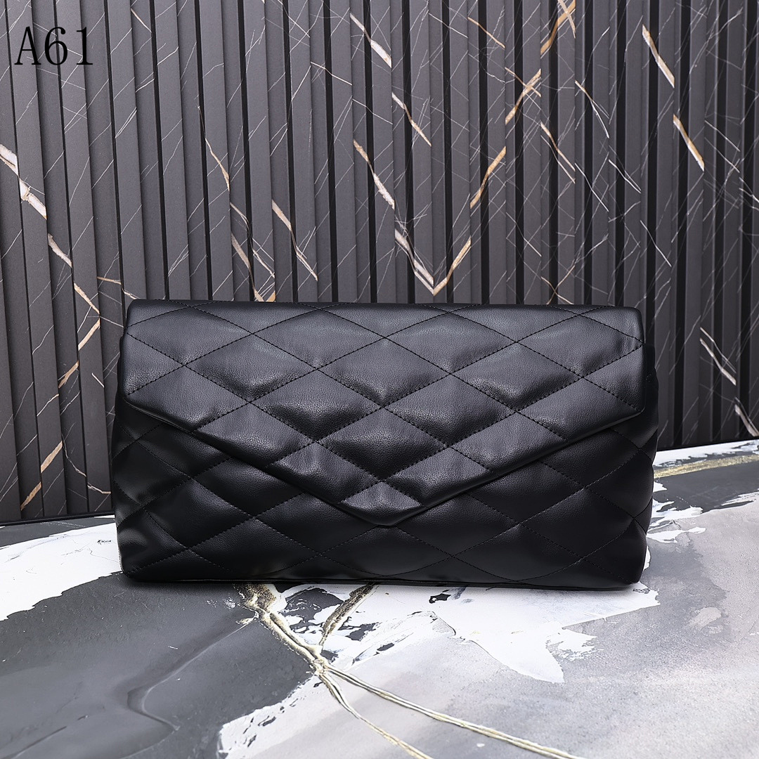 Chan3l A61 Classic Quilted Clutch #4990