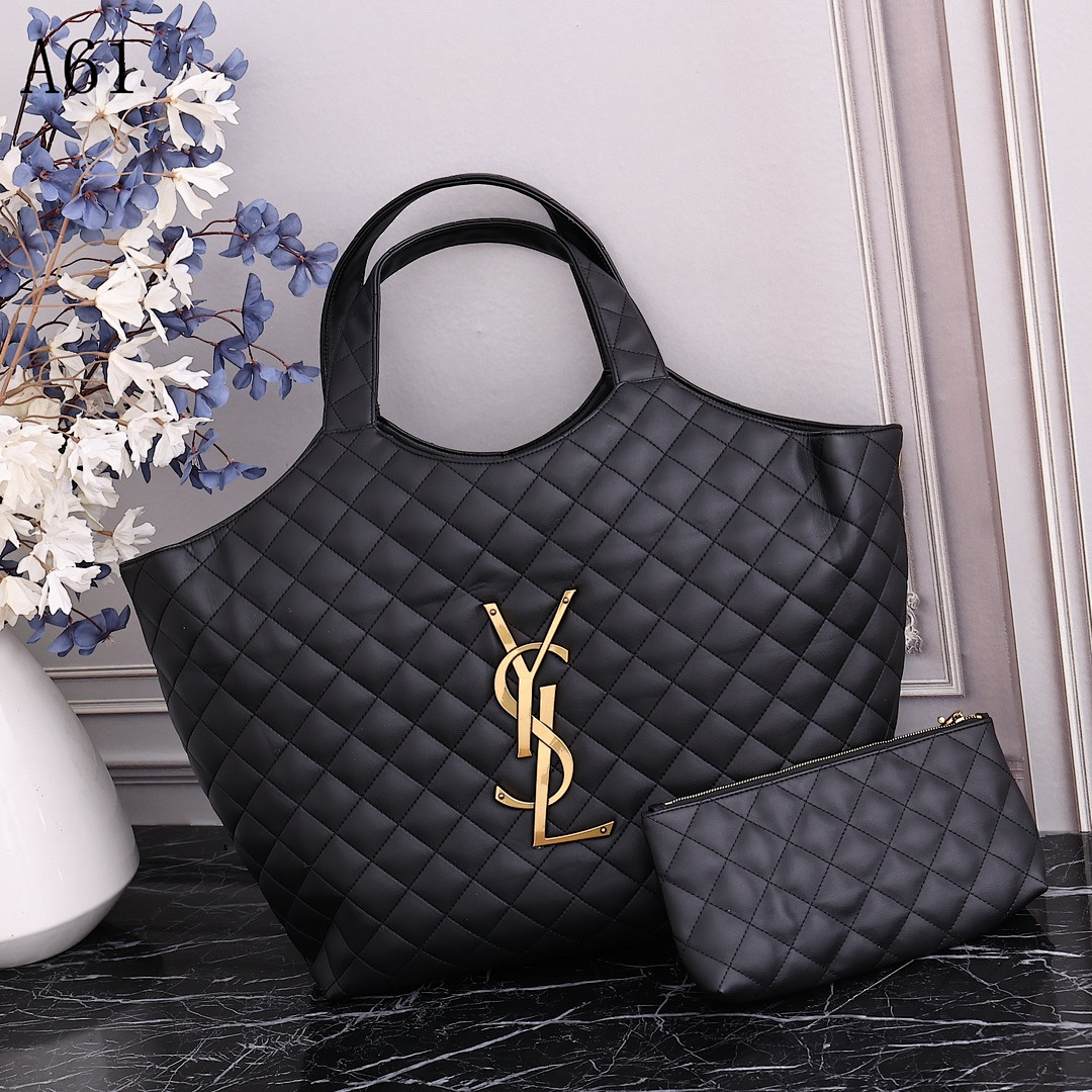 SntLaurent + A61 + Large Quilted Tote Bag #5111