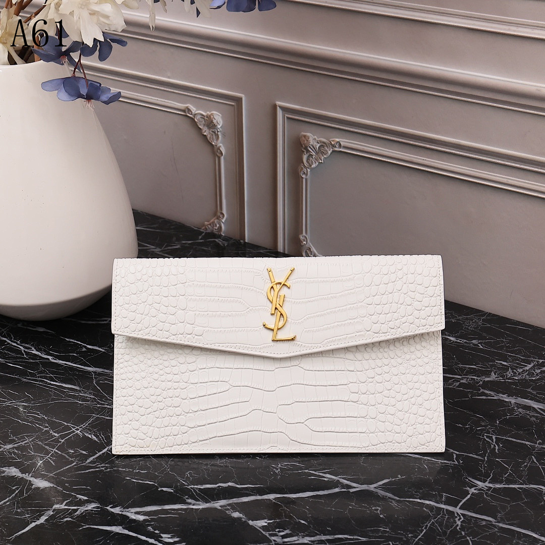 SntLaurent A61 Monogram Envelope Clutch #4977