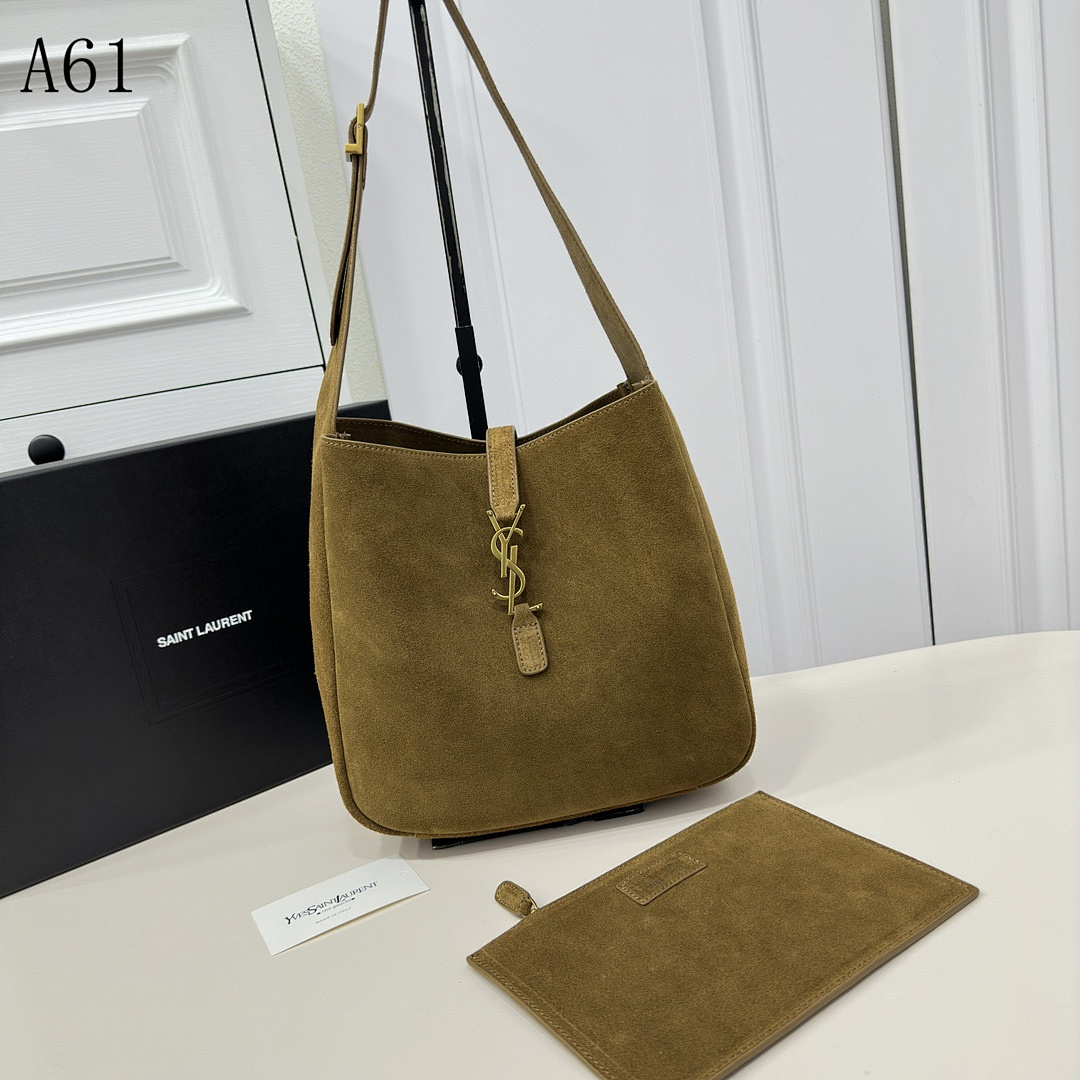 SntLaurent – A61 – Medium Suede Hobo Bag #1080
