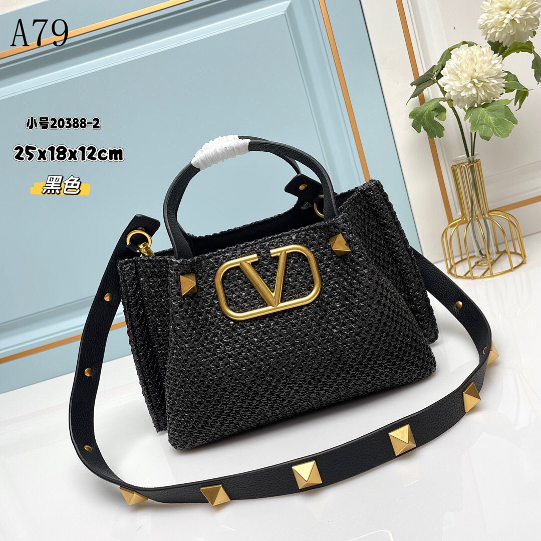 Valentiino + A79 + VLogo Woven Tote Bag #5161