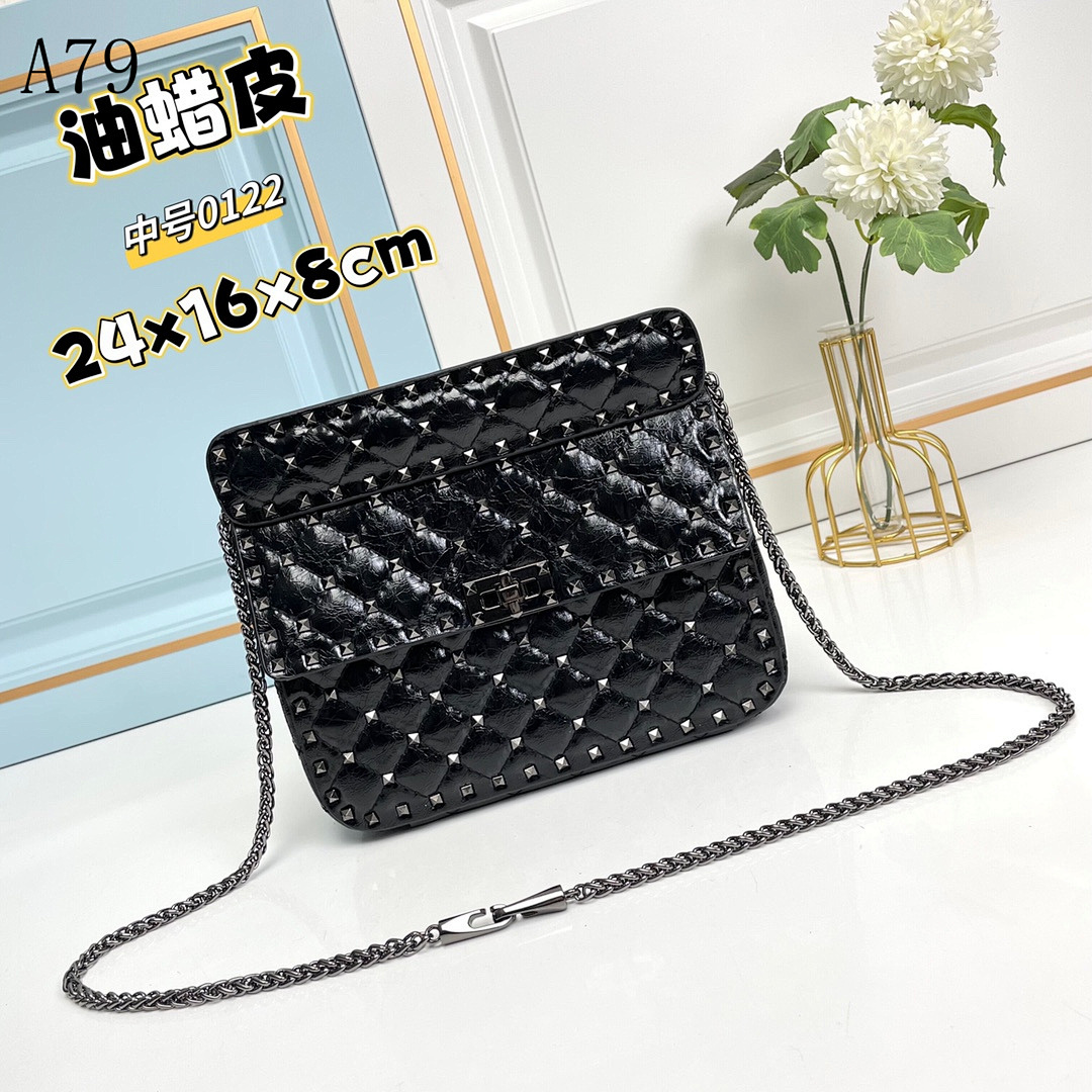 A79 Oil Wax Leather Crossbody Bag #5374