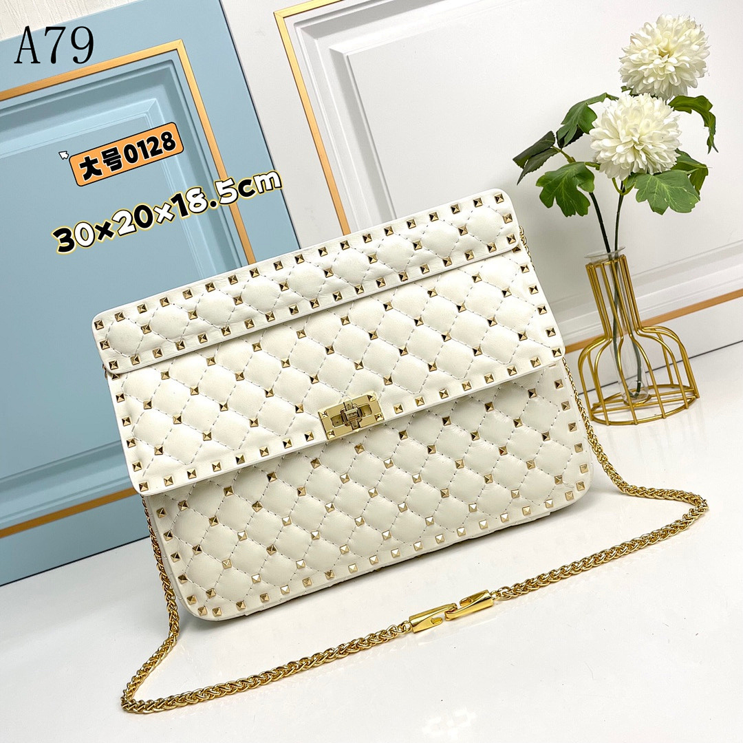 A79 + Model 0128 + Luxury Quilted Stud Shoulder Bag #5311