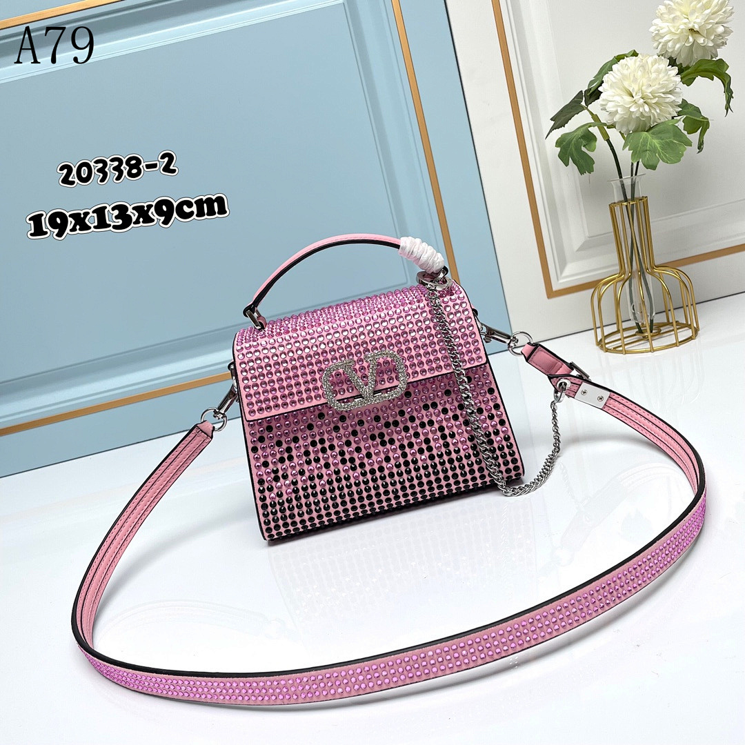 A79 20338-2 Sparkle Pink Crossbody Bag #5195