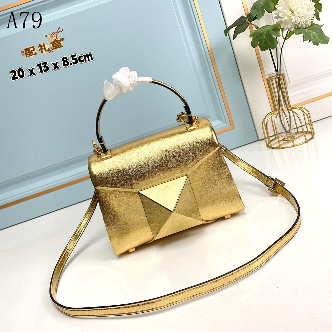 A79 Luxury Geometric Gold Handbag #5399