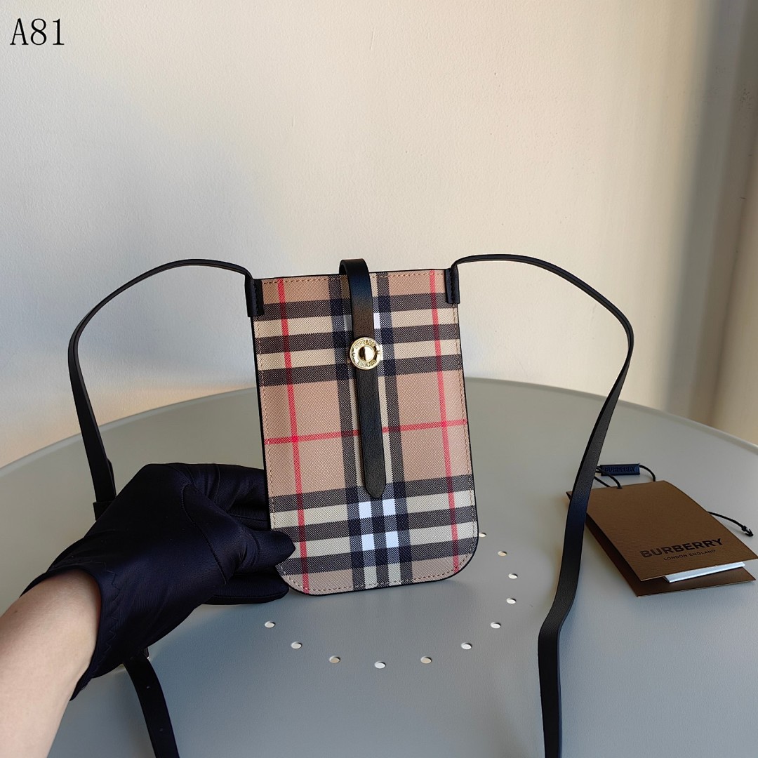 Burberyy + A81 + Check Pattern Crossbody Bag #3434