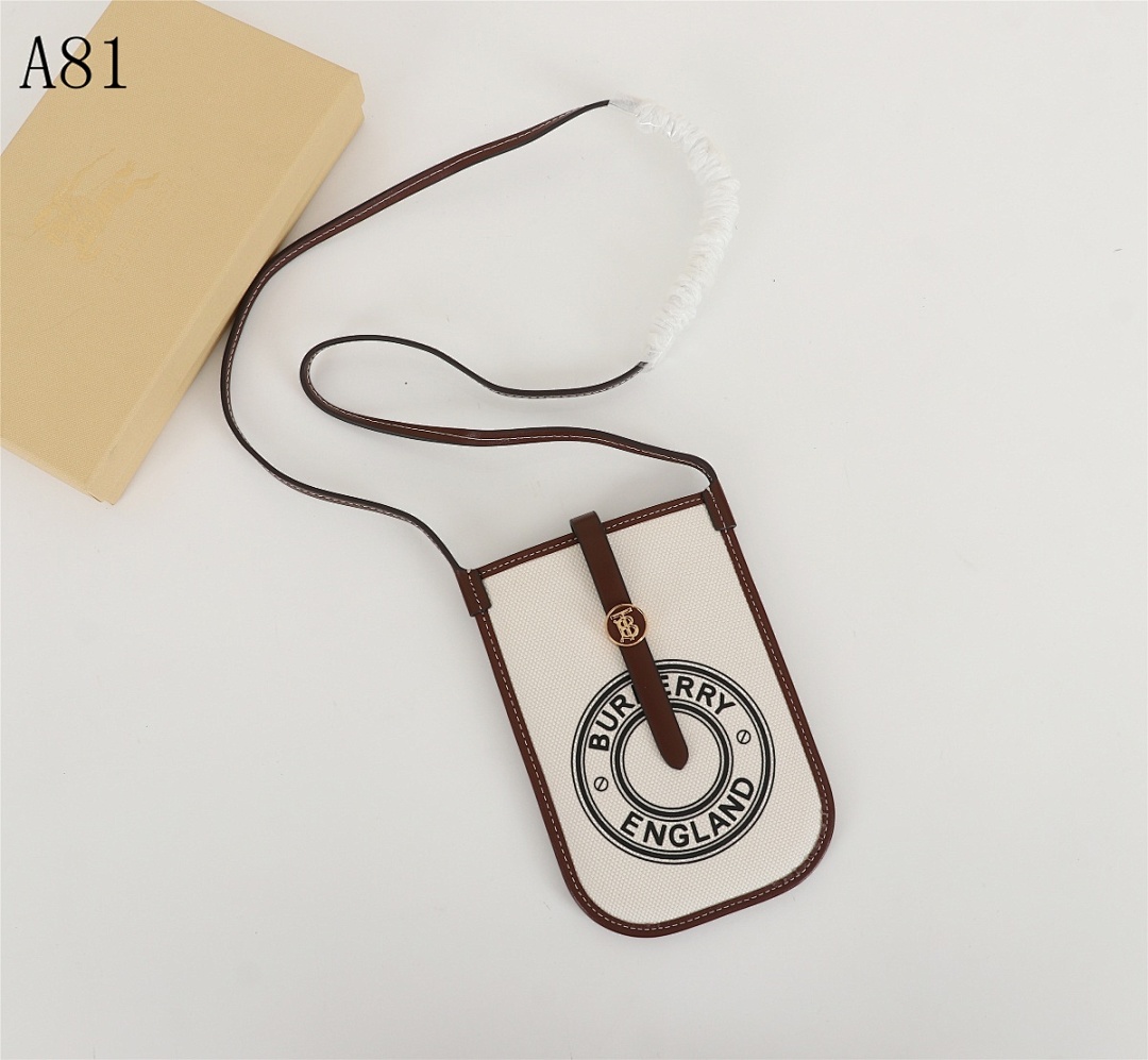 Burberyy + A81 + Logo-Print Canvas Crossbody Bag #1529