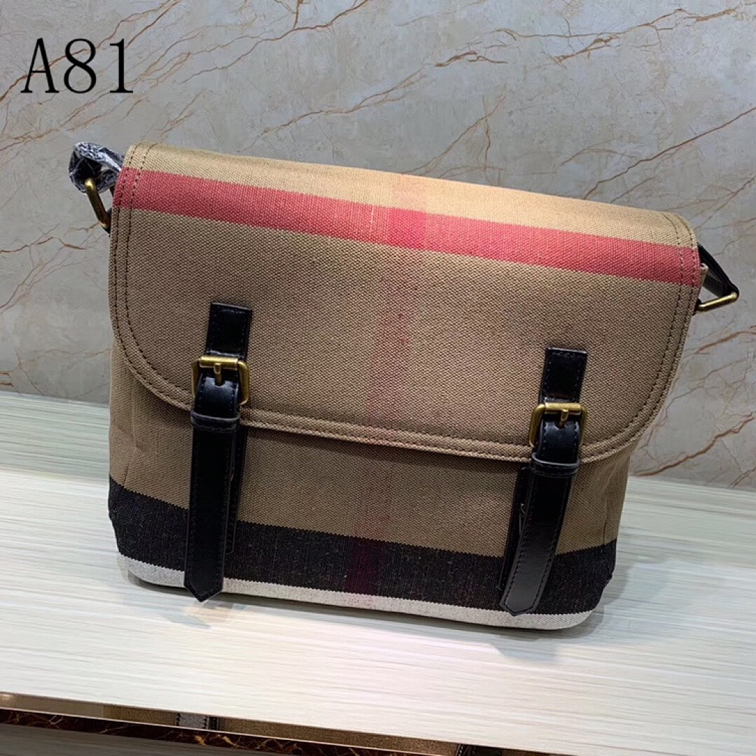 Burberyy A81 Check Canvas Crossbody Bag #1521