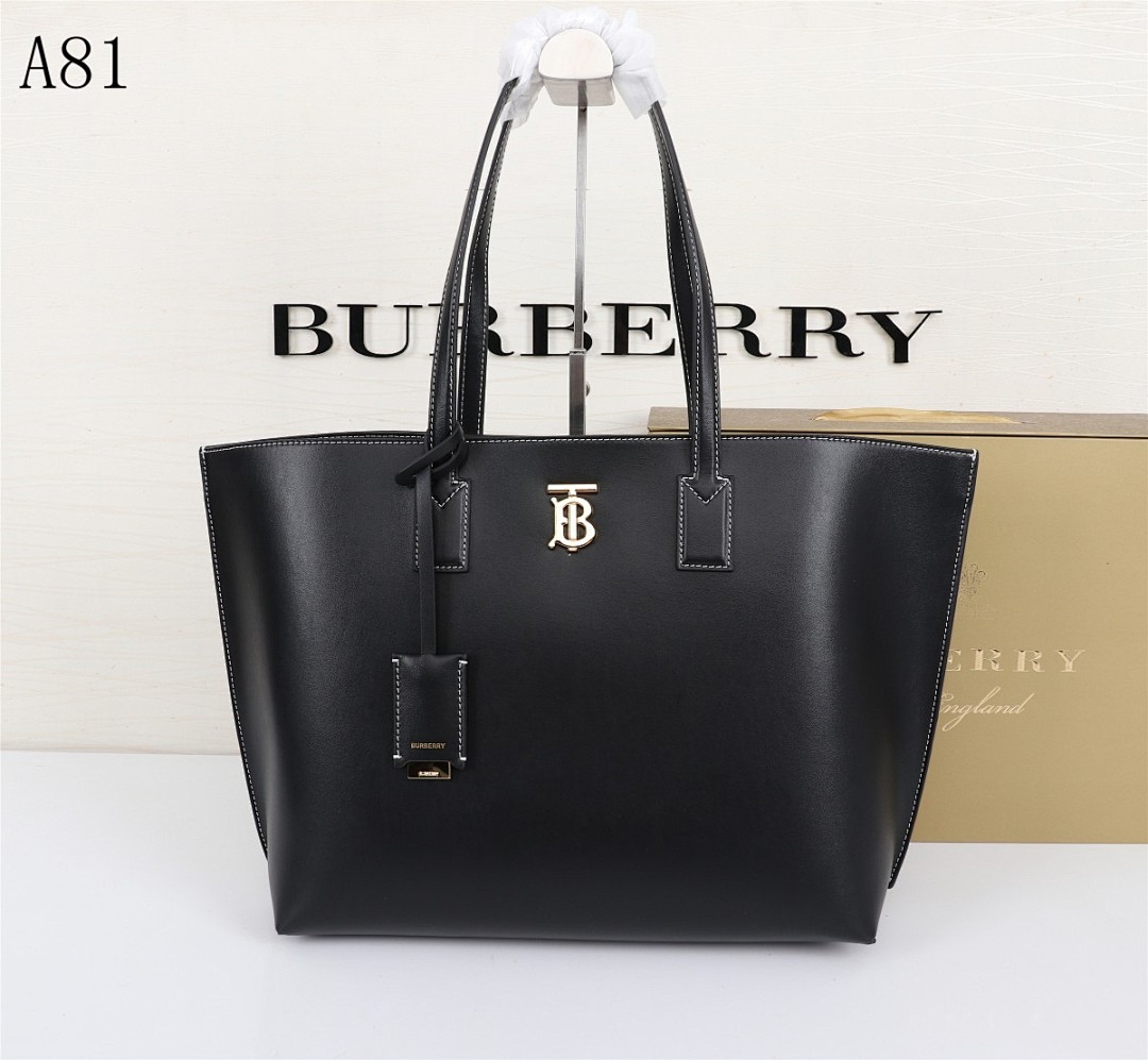 Burberyy TB Monogram Leather Tote Bag #1514