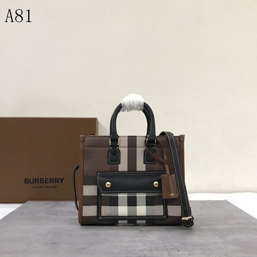 Burberyy + A81 + Check Tote Bag #5476