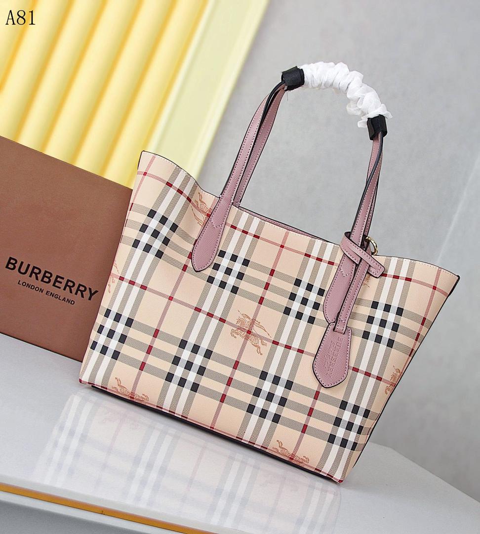 Burberyy A81 Check Tote Bag #1504 1 Burberyy A81 Check Tote Bag #1504