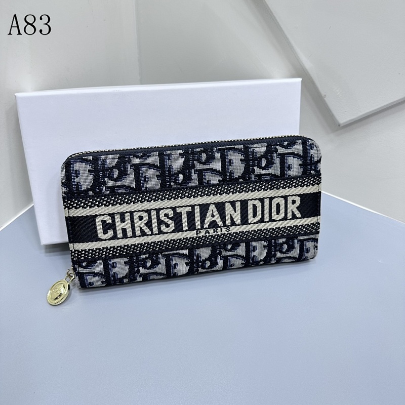 Diiior – Oblique Print Zip Around Wallet #3252