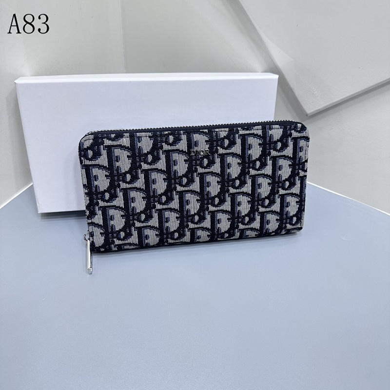 Diiior – Oblique Print Zip Around Wallet #3251